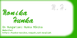 monika hunka business card